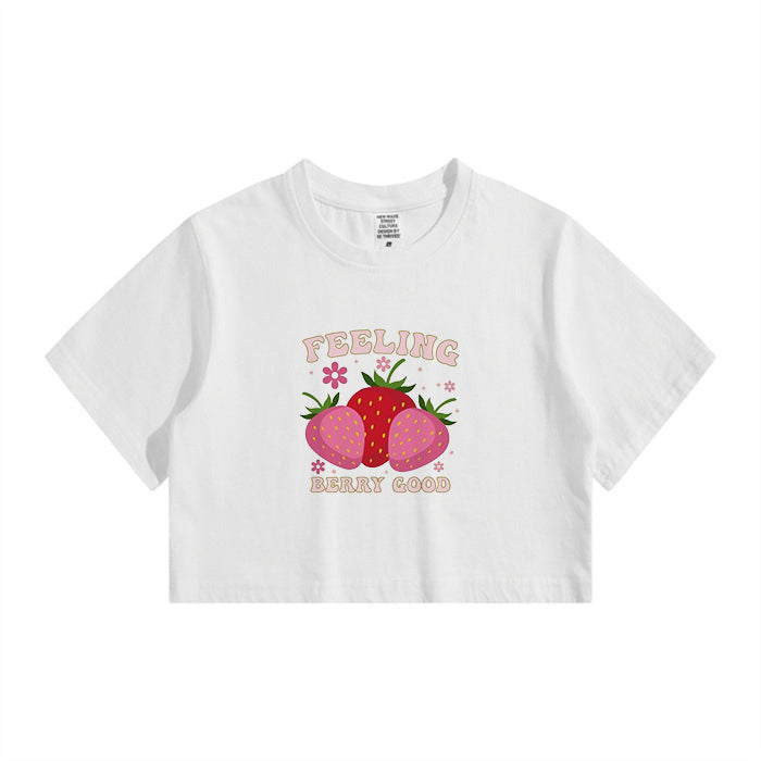 Sweet Strawberry Ladie's Crop Tee