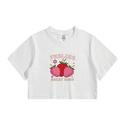 Sweet Strawberry Ladie's Crop Tee