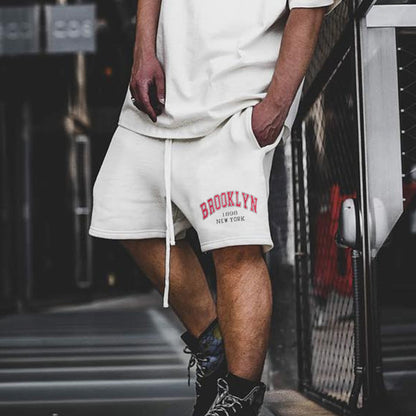 Brooklyn Graphic Vintage Casual Men's Shorts