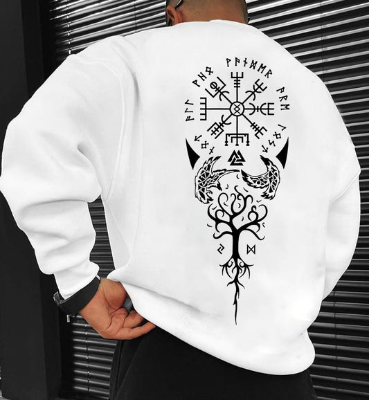 Norse symbols Viking Runes Tree of life Men's Sweatshirt