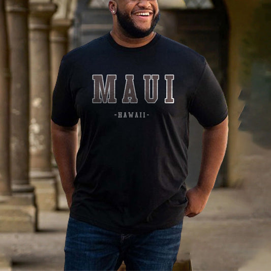 MAUI Hawaii Tropical Paradise Men's Printed T-Shirt Big & Tall