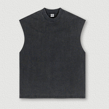 Heavyweight Distressed Washed Sleeveless Tank