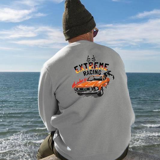 Racing Graphic Print Men's Sweatshirt