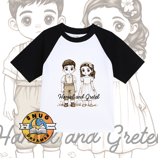 Hansel and Gretel Print QR Code Kids Storytelling T-Shirt