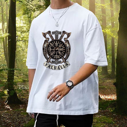 Norse Mythology Valhalla Warrior's Crest Tee Big & Tall