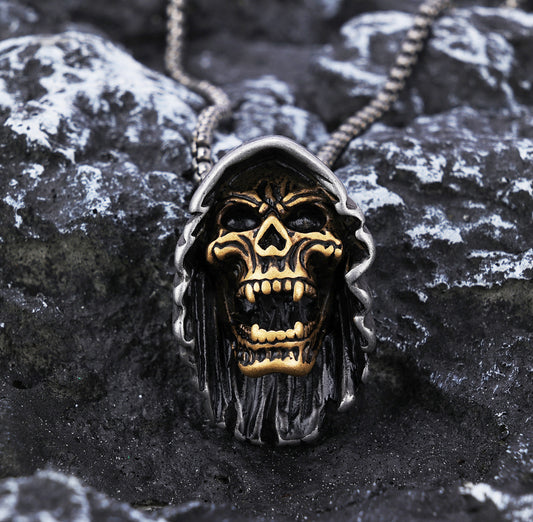 Men's Viking Skeleton Reaper pendant