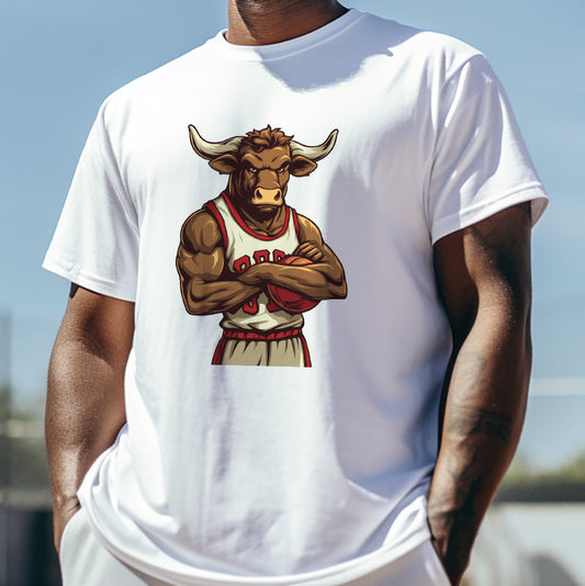 Slam Dunk Bull Basketball Player Print Big & Tall T-Shirt