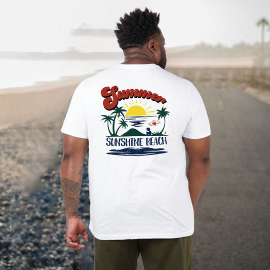 Sunshine Summer Vibes Beach Lovers Men's T-Shirt Big & Tall