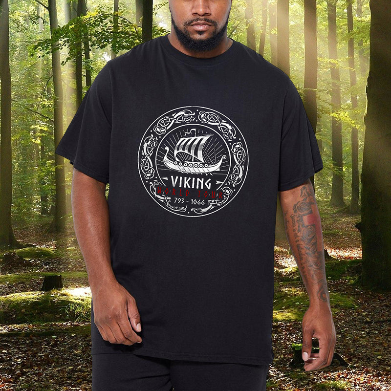 Mythic Viking Voyage Men's T-Shirt Big & Tall