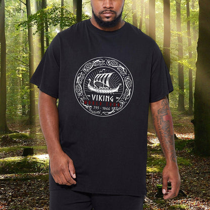 Mythic Viking Voyage Men's T-Shirt Big & Tall