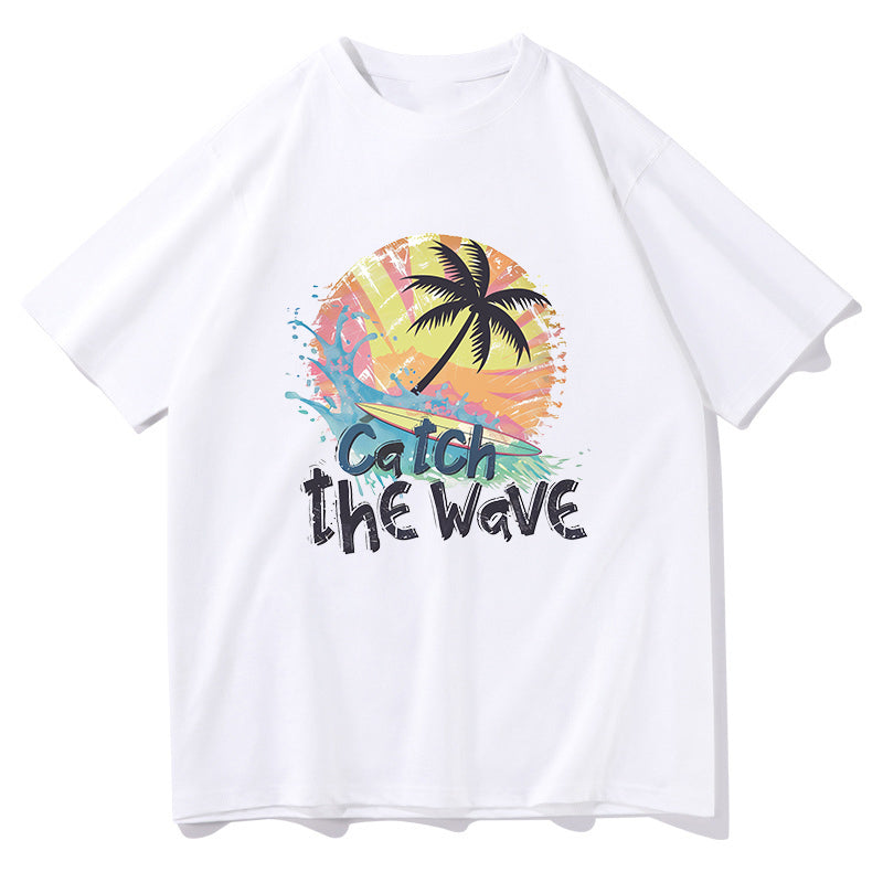 Catch the Wave Ocean Vibes Men's Oversized T-shirt