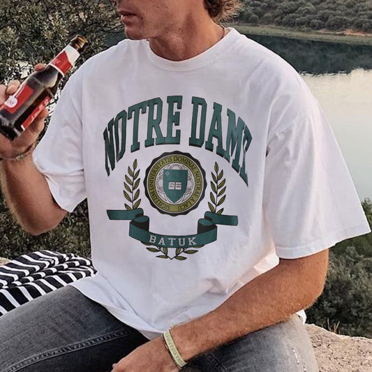 Notre Dame University Crest Men's Cotton T-Shirts