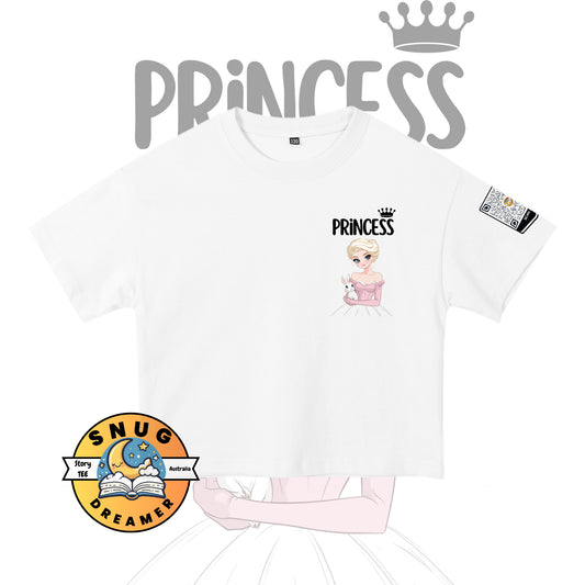 Princess Print QR Code StoryTelling Shirt for Girls