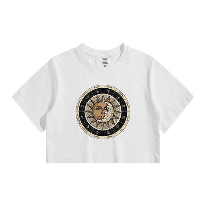 Zodiac Astrology Circle Lady's Crop Tee