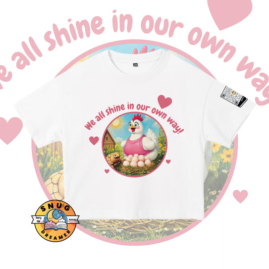 "The Hen and the Turtle" Kids' Storytime T-Shirt with QR Code