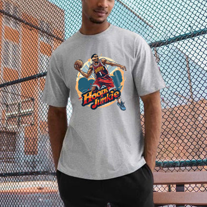 Hoops Junkie Basketball Player Men's Loose Fit T-Shirts Big & Tall
