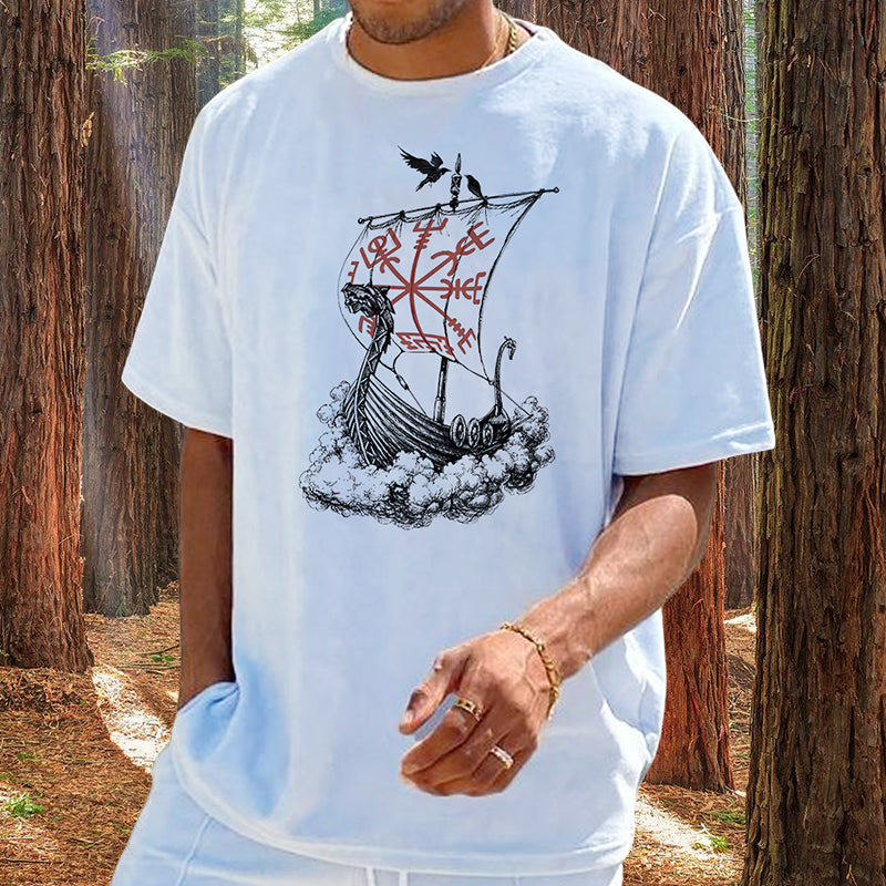 Voyage of the Vikings Viking Ship Drakkar Tee Big & Tall