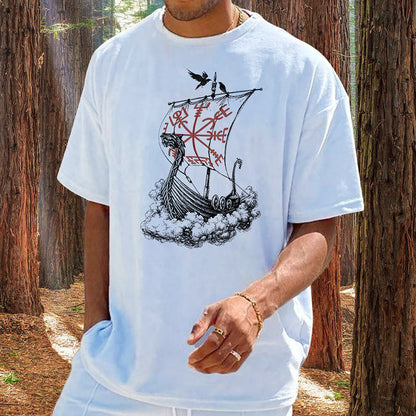 Voyage of the Vikings Viking Ship Drakkar Tee Big & Tall