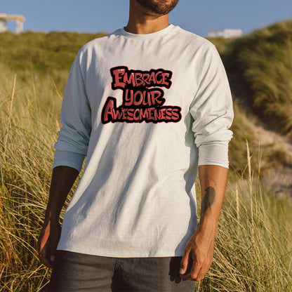 Embrace Your Awesomeness Men's Long Sleeve T-shirt-A