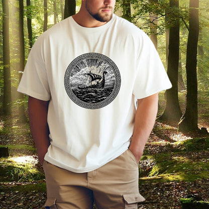Viking Ship Drakkar Mythic Viking Voyage T-Shirt Big & Tall