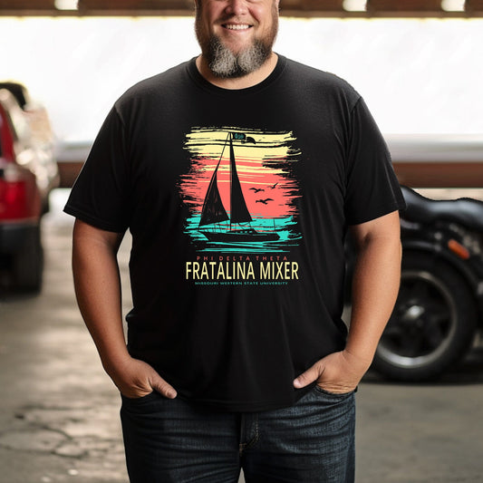 Men's Sailboat Printed Short Sleeve  Big & Tall T-Shirt
