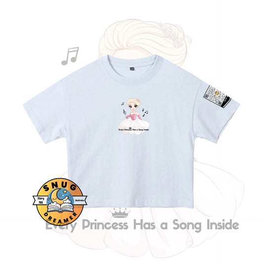 Snow White Princess QR Code Bedtime Story Tee for Kids