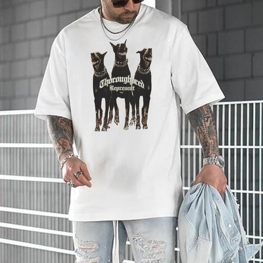 Doberman Print Men's Pets Lovers T-Shirt