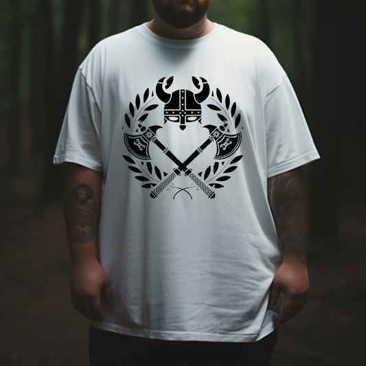 Nordic Heritage Attire Axe and Armor Tribute Tees Big and Tall