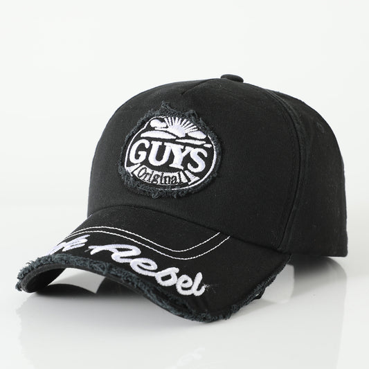 GUYS Embroidered Vintage Colorblock Cap Hat