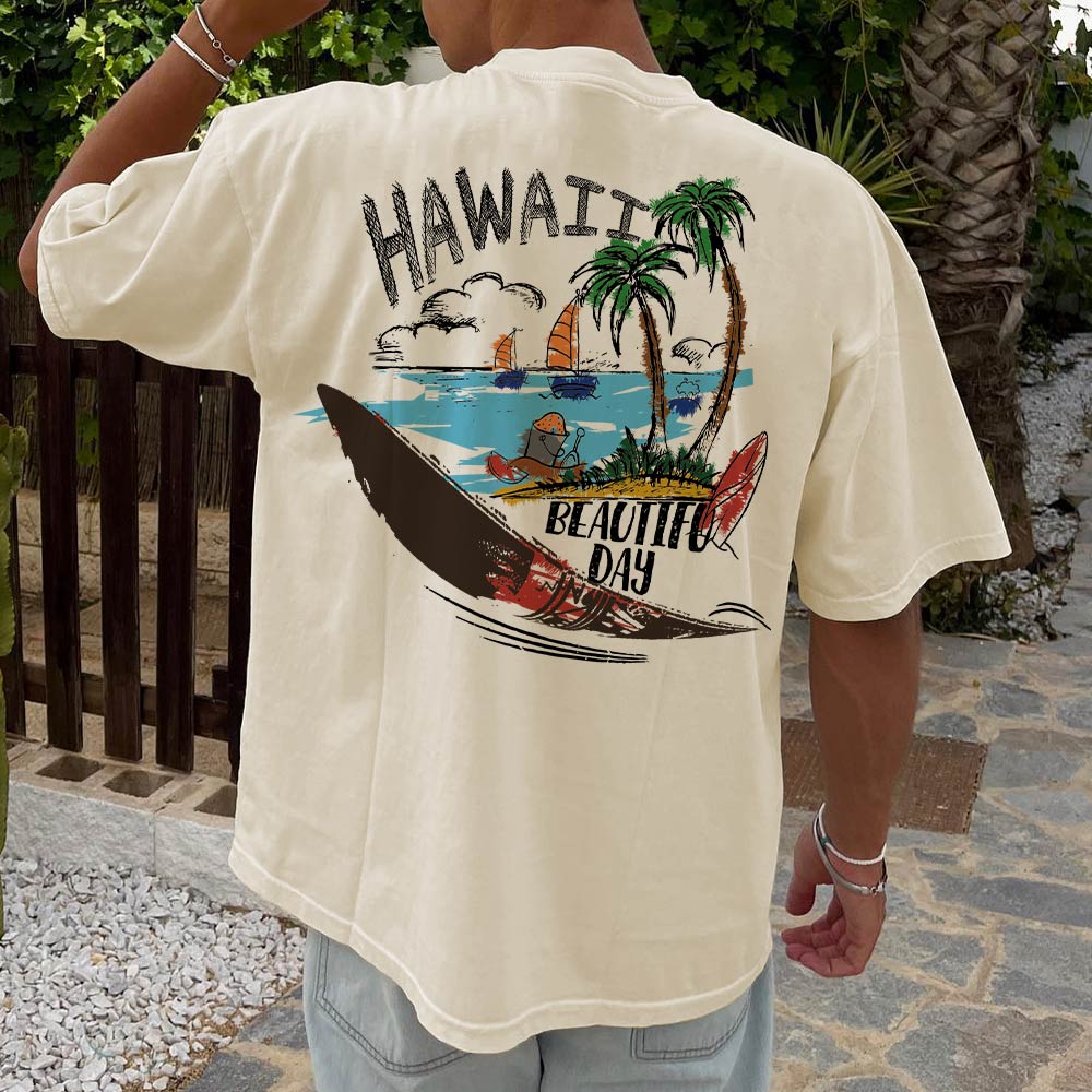 Hawaii Beautiful Day Cotton T-shirt