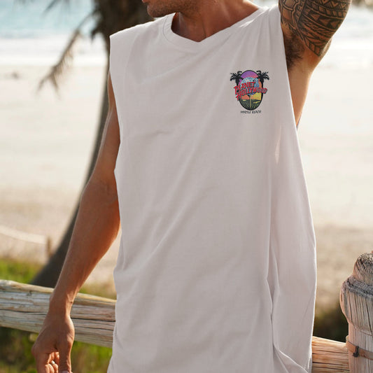 Tropical style Men's Tank Tops-B