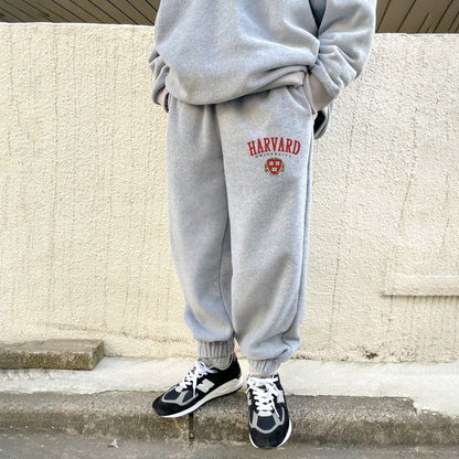 Harvard Men's Casual Elastic Waistband Fleece Sweatpants
