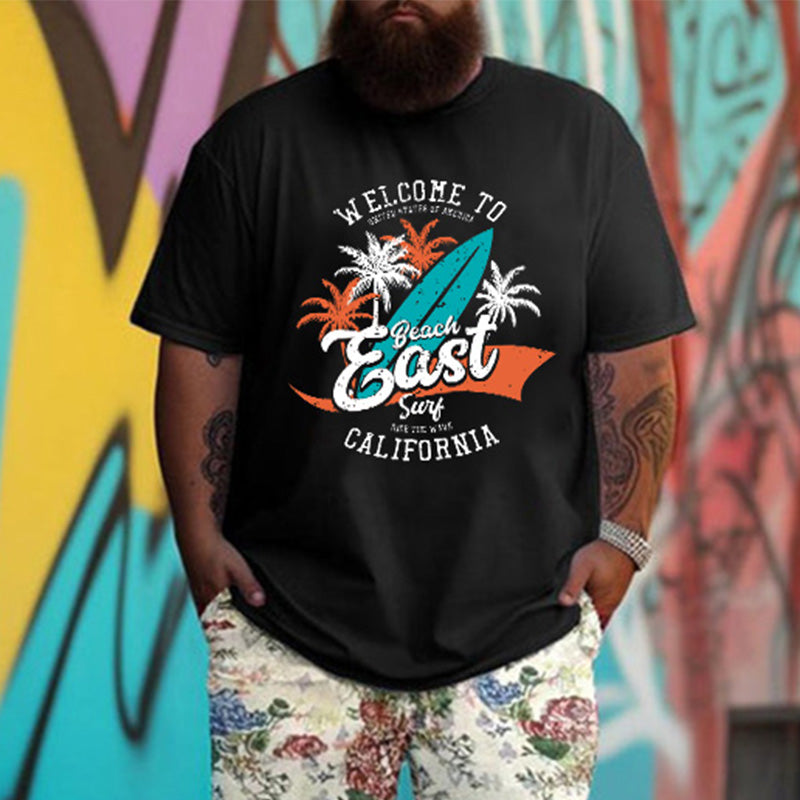 California East Beach Surfing Men's T-Shirt