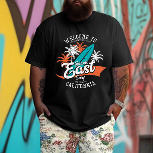California East Beach Surfing Men's T-Shirt Big & Tall