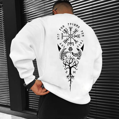 Norse symbols Viking Runes Tree of life Men's Sweatshirt