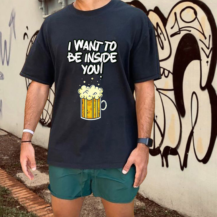 Bubbly Beer Wish Playful T-Shirt Big & Tall