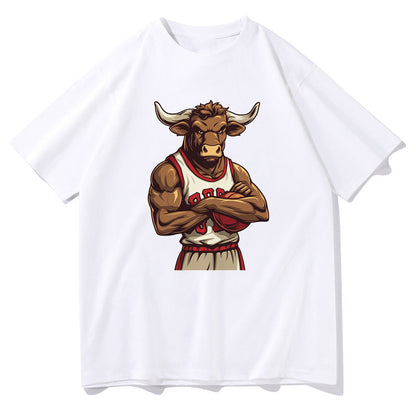 Slam Dunk Bull Basketball Player Print Big & Tall T-Shirt