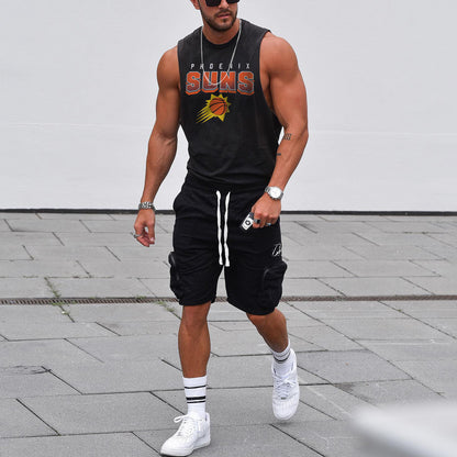 Phoenix Suns Basketball Men's Streetwear Tank Tops-B