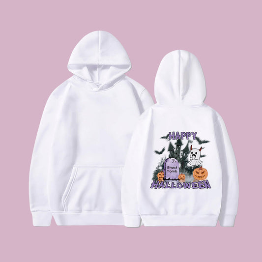 Spooky Halloween Ghost Tombs Women's Oversized Hoodie