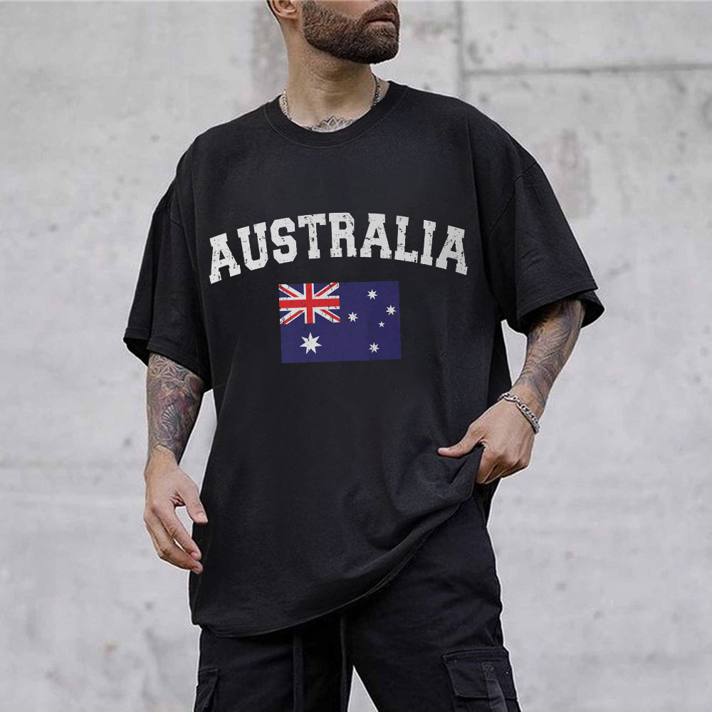 Australia Men's Streetwear Short Sleeve T-Shirts Big & Tall