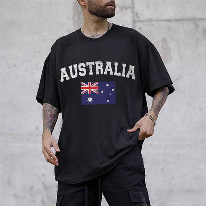 Australia Men's Streetwear Short Sleeve T-Shirts Big & Tall