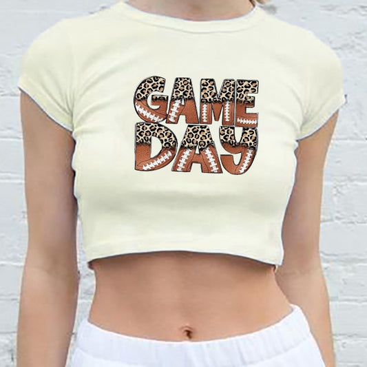 Game Day Football Lovers Women's Crop Tee