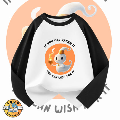 Fun Magic Lamp Print Kids Raglan Long Sleeve Tee