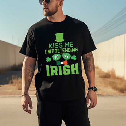 Kissable Shamrock Luck of the Irish Kiss Tee Big & Tall