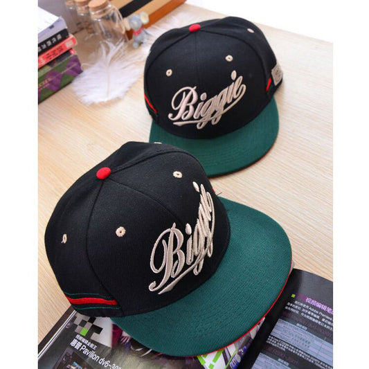 BIGGIE Embroidered Colorblock Hip-Hop Cap