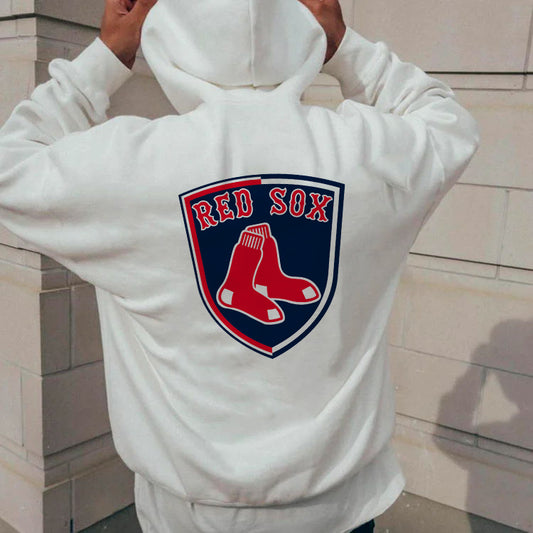 Red Sox Baseball Men's Fleeced Hoodie