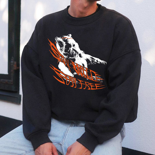 Free And Wild Like A Bear Men's Sweatshirt