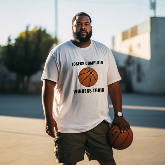 Positive Quotes B-Ball Inspired Men's Cotton Tee Big & Tall