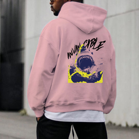 Shark Graphics Casual Fleece Hoodie