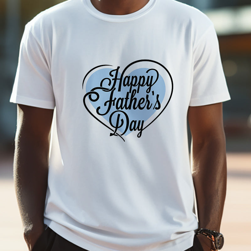 Happy Father's Day Men's Letter Print Big & Tall T-shirt